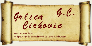 Grlica Ćirković vizit kartica